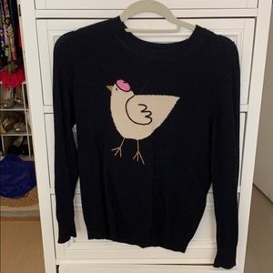 Navy cashmere wool blend JCrew sweater